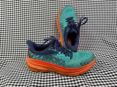HOKA Challenger ATR 7 Trail Running Shoes Women s 6.5 B Teal Orange Sneakers
