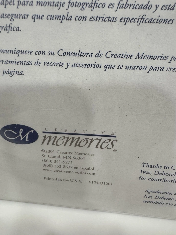 Papel de montaje fotográfico Creative Memories páginas álbum de recortes 15 hojas 5 colores Foto 4 de 4