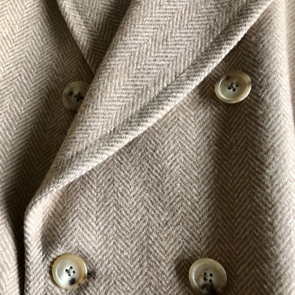 Vintage Aquascutum Pure Camel Hair Long Length Double Breasted Coat Size - Image 4 of 4
