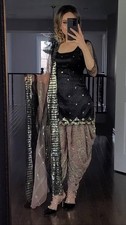 Pakistani Style Heavy Faux Georgette Top Dhoti And Dupatta For Reception  Party