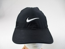 Nike Golf Hat Cap One Size Black Featherlight Swoosh Adjustable Drifit
