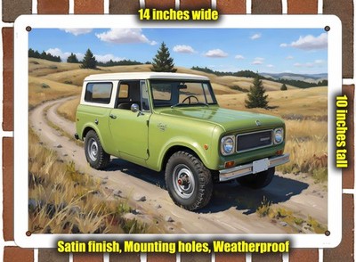 Metal Sign - 1970 International Harvester Scout 800 1 Oil Painting - 14x10