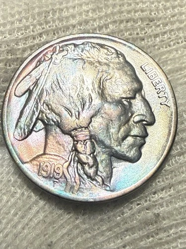 1919 Buffalo Nickel, High Grade  Gem BU++ High Grade Toned