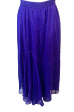 Brooks Women  s Vintage Silk Chiffon Maxi Full Skirt size M Purple