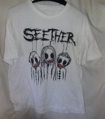 New! Seether Band Cotton WHite  Shirt Unisex Concert S to 5XL EL944
