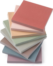 Sticky Notes 3X3 Self-Stick Notes Pads with 8 Morandi Colors, Easy to Post for O