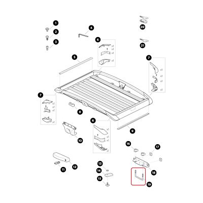 Thule U-Buegel für Dachkorb Trail L + M 50031