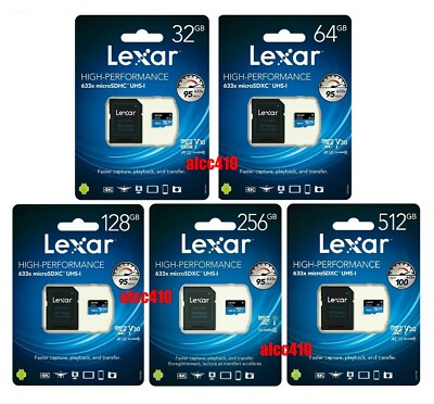 Lexar Micro SD 633x Memory Card 32GB 64GB 128GB 256GB