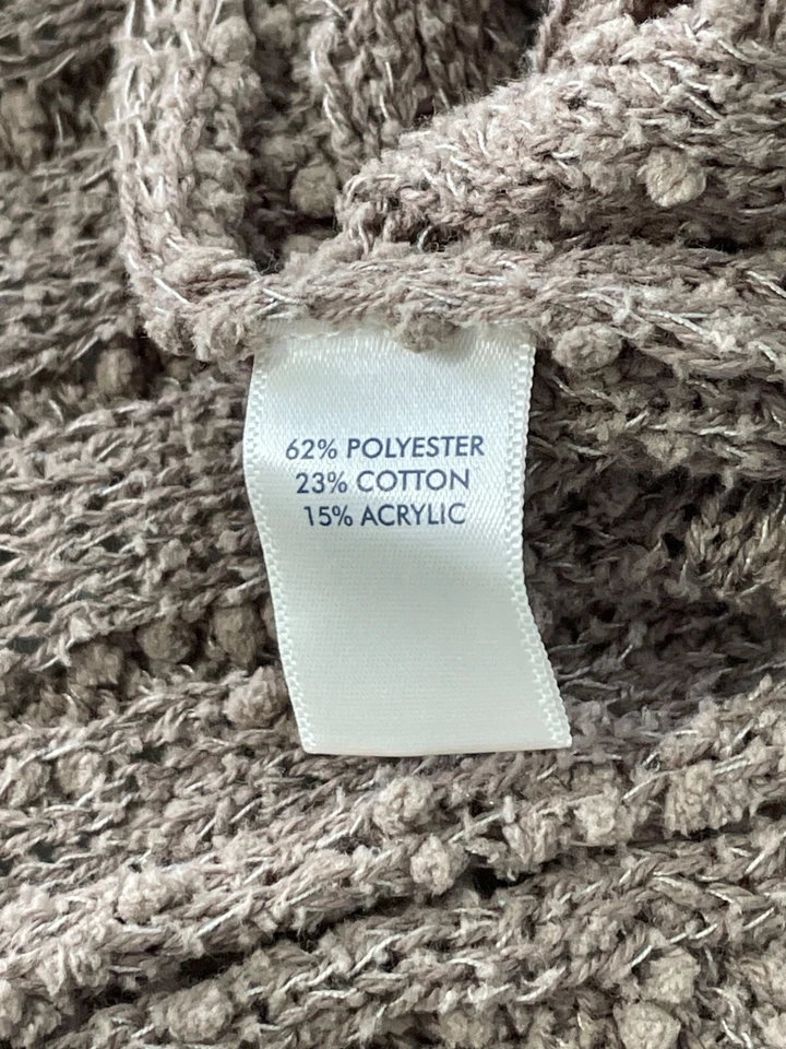 Cardigã feminino BKE pipoca frente aberta espanador médio longo aconchegante malha neutra - Imagem 4 de 4