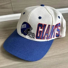 VINTAGE New York Giants APEX ONE SnapBack Hat Cap Spell Out  Rare Color NFL 90s