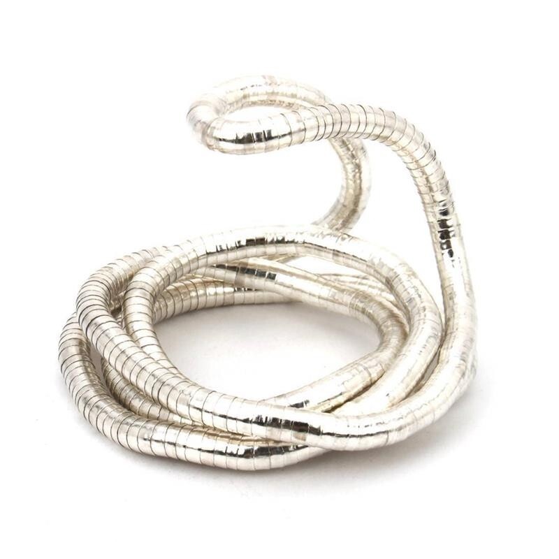 Collana A Catena A Serpente Regolabile In Oro Giallo 14K Reale Fino A