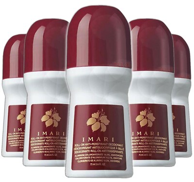 AVON Deodorant IMARI Original Roll-On Anti-Perspirant Deodorant 75ML=2.6oz 5Pack