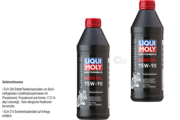 2 L Liqui Moly Motorrad Gear Oil 75W-90 Motorbike GetriebeöL Vollsynthetisch-image