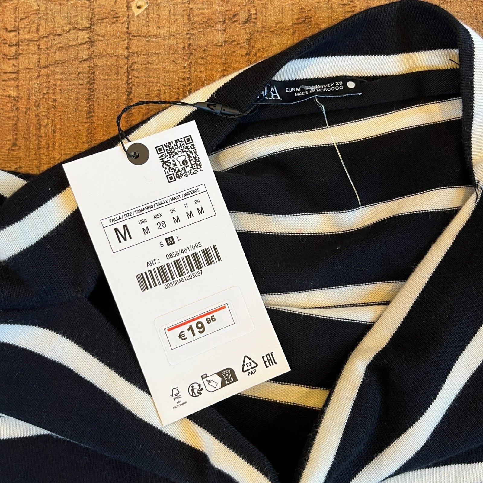 Zara Black White Striped Top Asymmetrical Medium Cotton One Sleeveless NEW NWT thumbnail 8