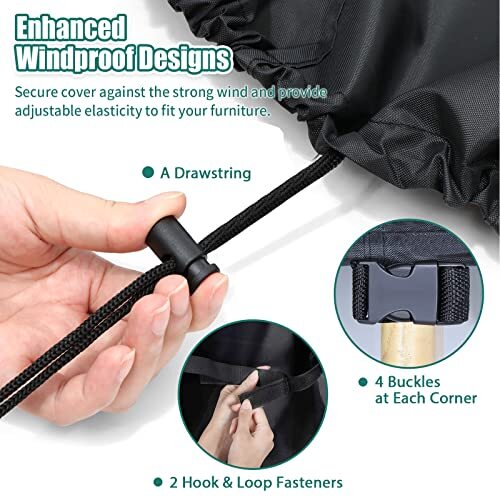 Outdoor Patio Furniture Covers Waterproof Patio Dining 124''L x 70''W x