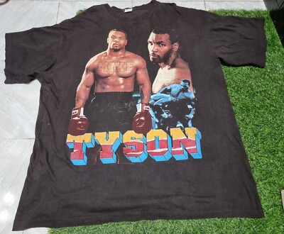 90s MIKE TYSON 総柄 Tシャツ ボクシング RAP TEE Vintage 90s Rap Tee Shirt Mike Tyson Big Face Boxing Rare VTG t