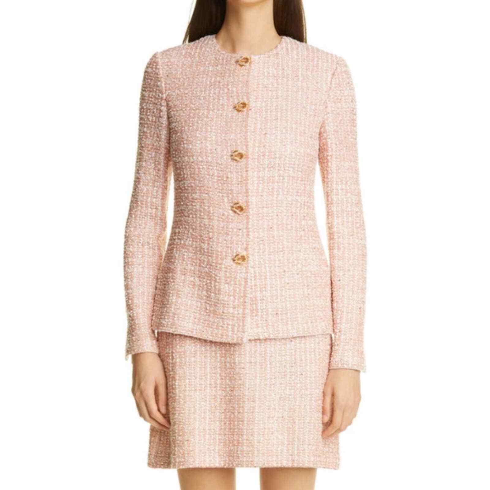 ST. JOHN Metallic Tweed Knit Jacket 