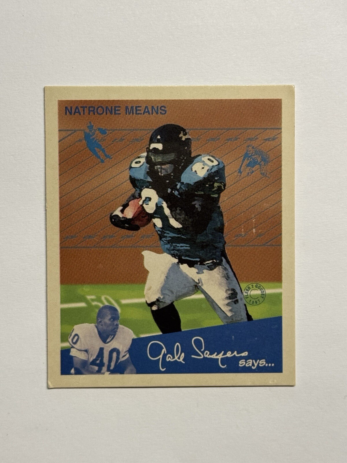1997 Fleer Goudey II Natrone Means Card #77