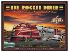 ART PRINT "THE ROCKET DINER" by Larry Grossman