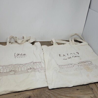 2er Set Eataly Shopper Beuteltaschen London & New York