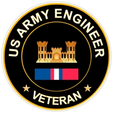 US Army Engineer Veteran Bumper Sticker Military Vinyl Soldier Decal 5"