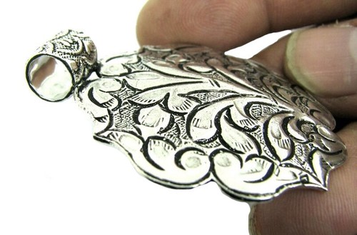 Pendentif Ancien En Argent 925 Ottaviani - Masque Vintage - Bijou Occasion