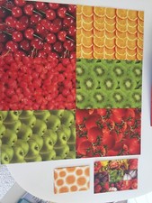 A4 Gloss Fruit Paper Oranges, Kiwi, Tomatoes, Cherries & Apples + Postcards