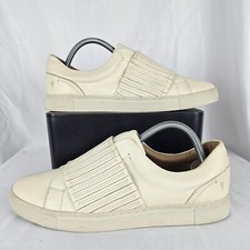 FRYE Women's Ivy Gore Leather White Ivory Off White Sneakers Shoes Size 9M