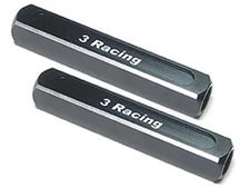 3Racing ST-003/BL 13mm Chassis Droop Gauge Blocks (2 Pcs) - Black