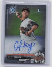 2017 Bowman Chrome #CPA-OP Ofelky Peralta Prospect Autographs