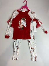Unicorn 3pc Girls Christmas Outfit/Pajamas Size 5 - btween bmagical - NWT