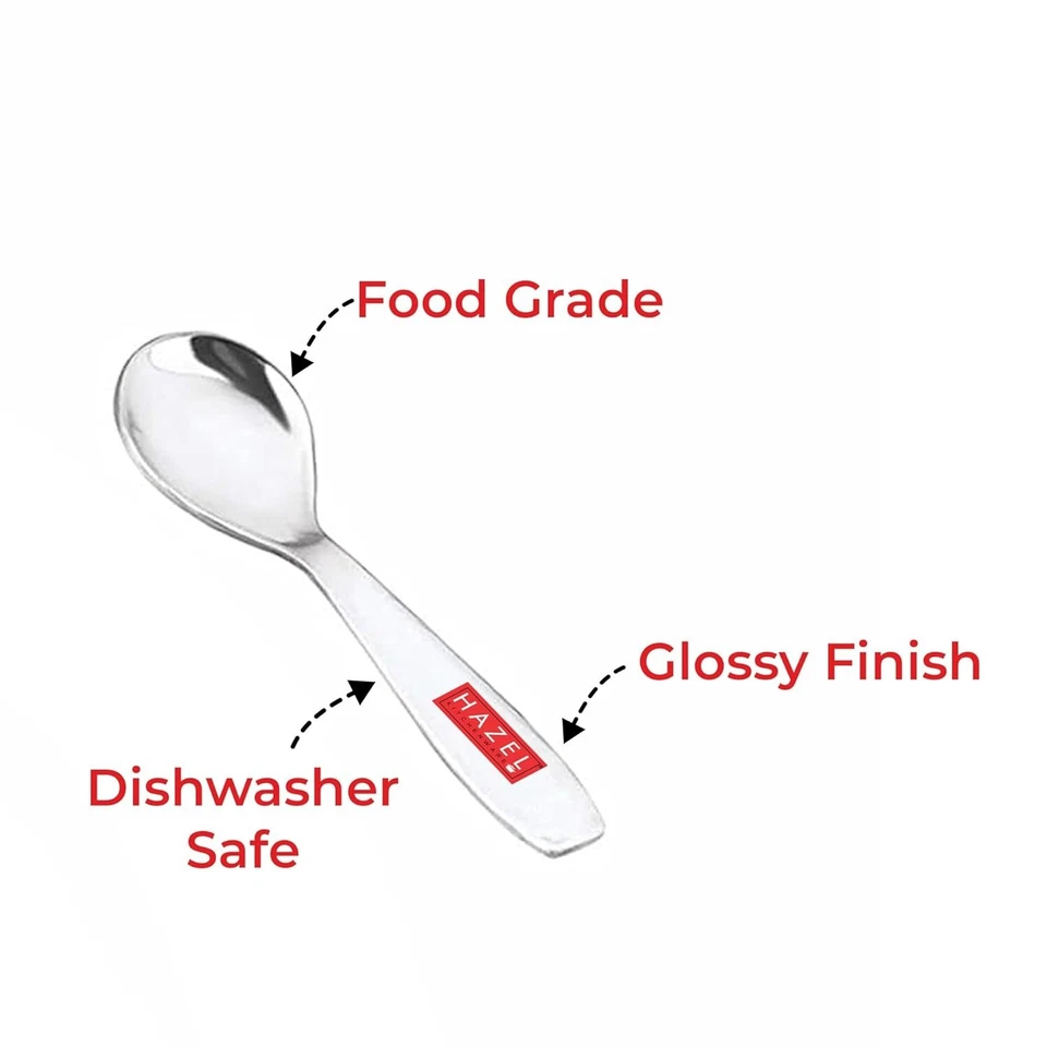 Set Di 12 Acciaio Inox Piccoli Mini Cucchiaio per Tutti Tè Caffè Sugar Spice Box - Immagine 4 di 4