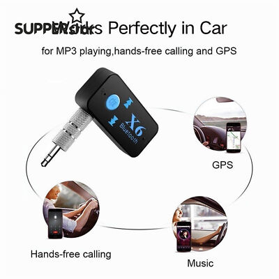 Mini Wireless Bluetooth Car Kit Hands 3.5mm Jack AUX Audio Receiver Adapter ASS