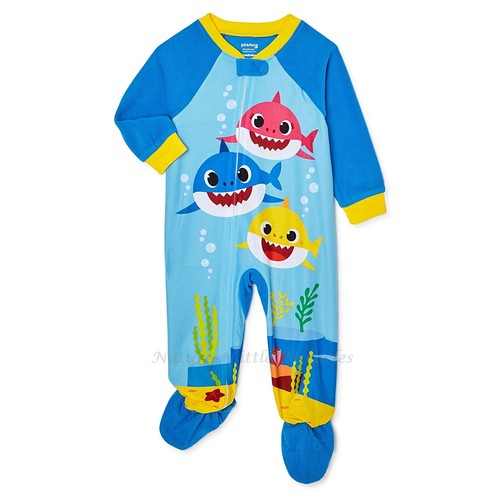 Baby Shark Pajamas Boys Size 2T5T Toddler Blanket Sleeper One Piece