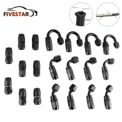 10-20PCS 4AN 6AN 8AN 10AN 12AN Swivel Fuel Oil Gas Hose End Fitting Adapter Kit