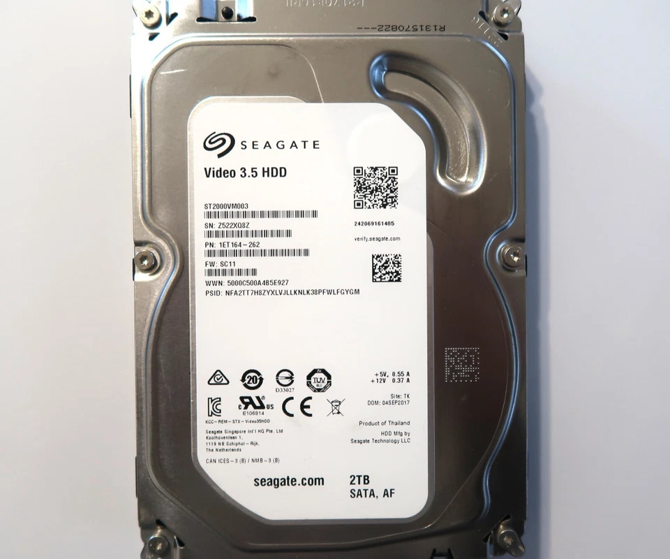 Seagate ST2000VM003 1ET164-262 SC11 TK (Z522) Thailand 2.0TB 3.5" Sata SEP-2017 - Image 2 of 3