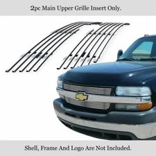 Fits 2001-2002 Chevy Silverado 2500/3500 Stainless Upper Chrome Billet Grille