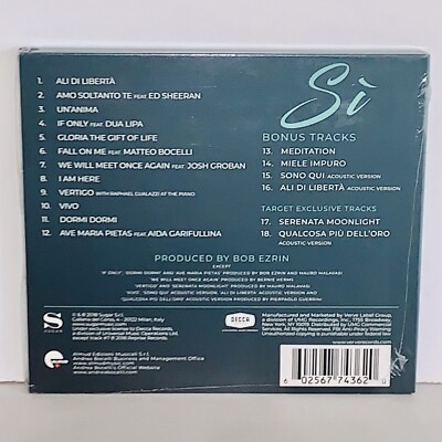 Factory Sealed (shrink wrapped) Si by Andrea Bocelli Deluxe