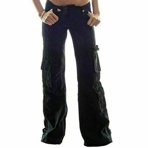Womens Casual Multi-Pocket Cargo Pants 