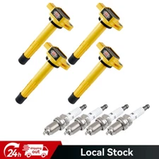 4X spark plugs and ignition coil packs For 03-11 Honda Civic Element CR-V UF311