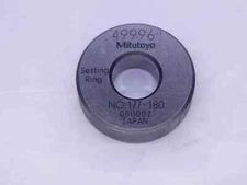 MITUTOYO .49996 MASTER PLAIN BORE RING GAGE ONSIZE 1/2 12.699 .5000 SET 177-180