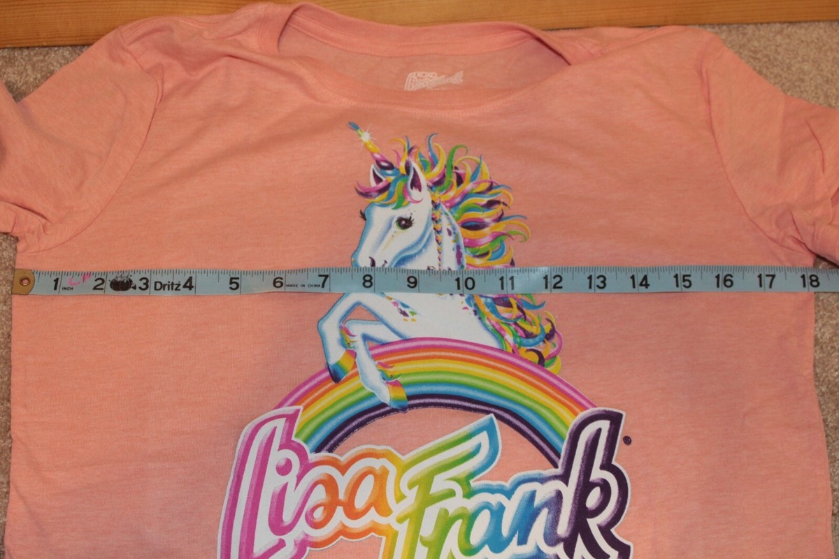 Vintage Authentic LISA FRANK Girls Unicorn T-Shirt Coral LRG