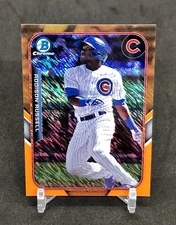 2015 Bowman Chrome Addison Russell /25 SSP ORANGE SHIMMER Mini RC #FFM-AR INVEST