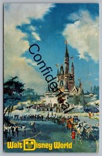PRE OPENING 1971 Walt Disney World Magic Kingdom Concept Art Postcard L239