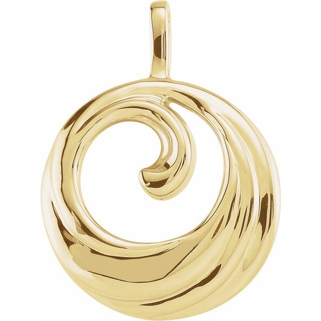 Circle Pendant In 14K Yellow Gold