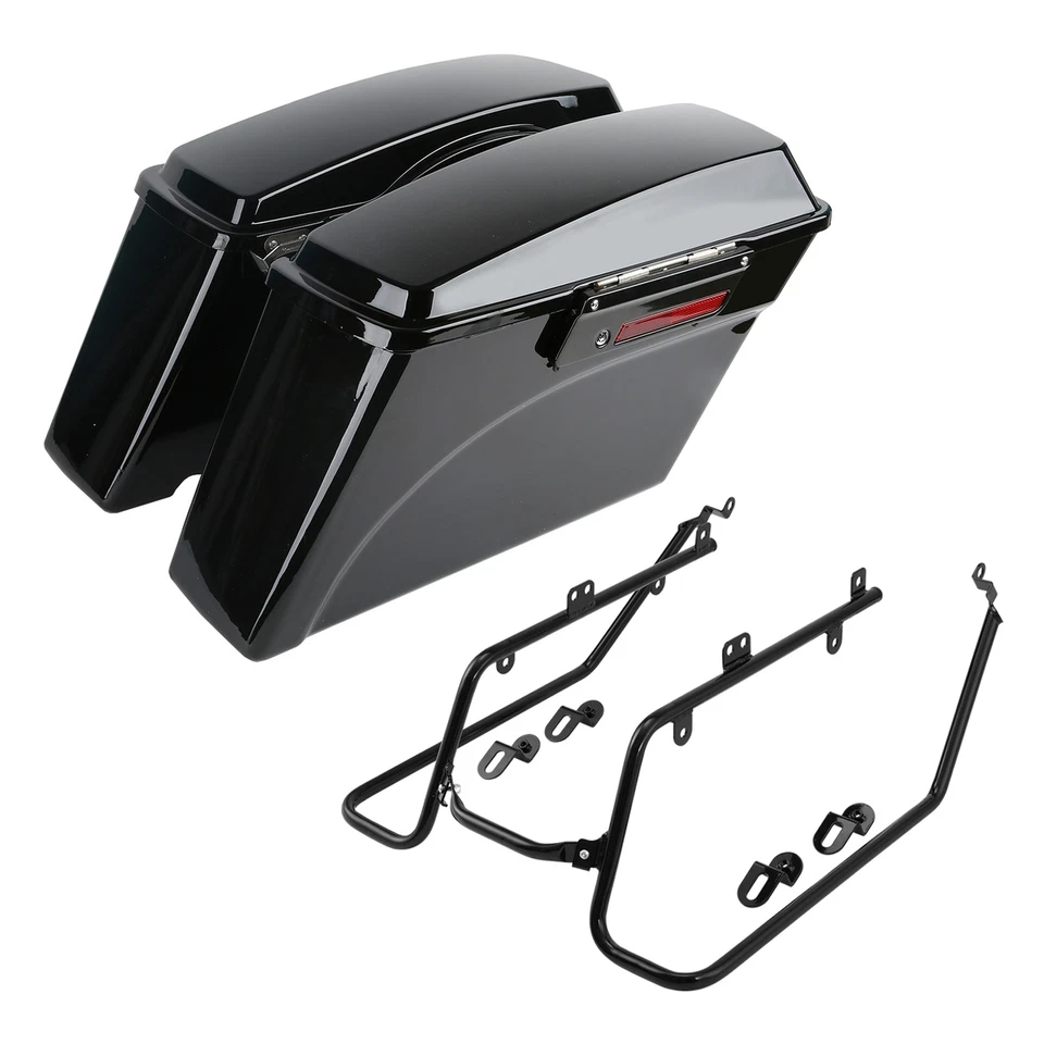 Alforjas rígidas y soportes de conversión para Harley Dyna Fat Bob Super Glide 08-17 Foto 3 de 4