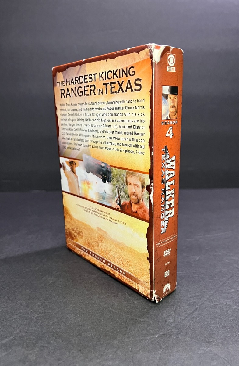 Walker Texas Ranger 7 DVD Discs Set The Fourth Season- Tested TV