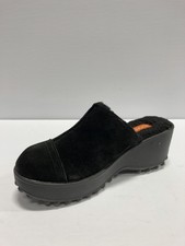 fran nubuck black clogs