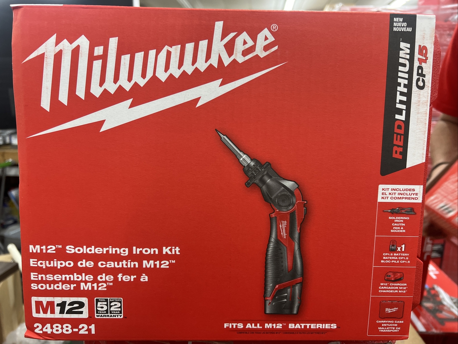 Milwaukee 248821 M12 Soldering Iron Kit with 3Stop Pivoting Head NEW eBay