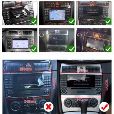 Autoradio Android 7 Pouces 2G+64G Pour Mercedes Classe C/CLC/CLK W203 W209 - Carplay/Android Auto Sans Fil, GPS, Caméra Recul